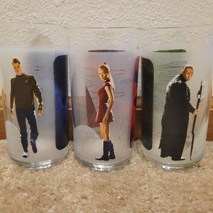 Star Trek Promo Glasses 2008 Burger King Paramount Pictures Set of 3 Next Gen